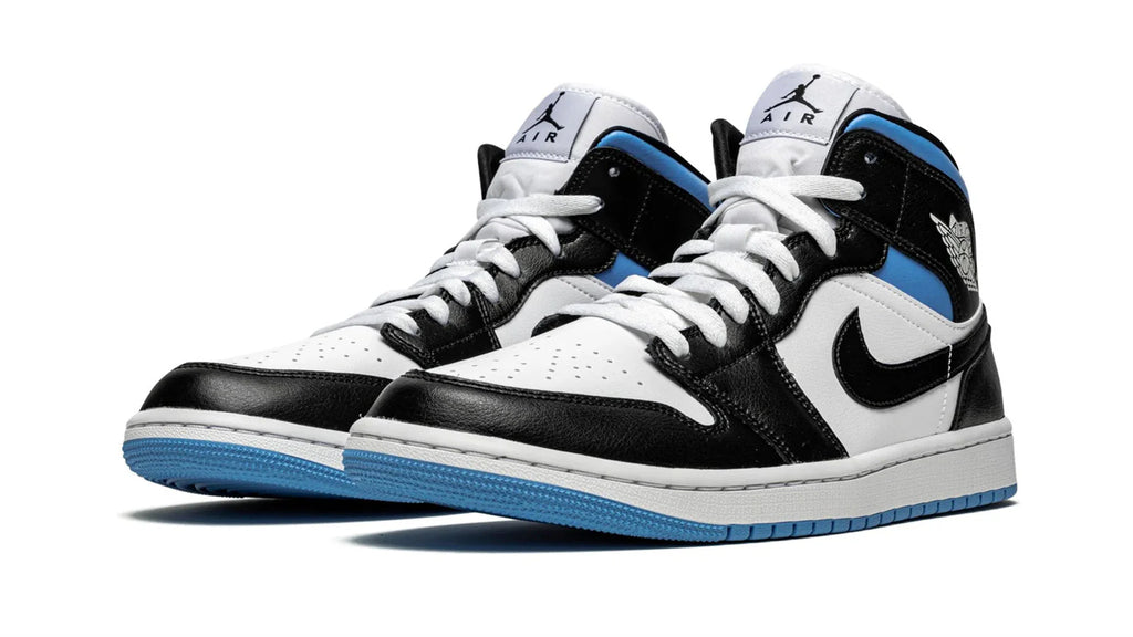 AIR JORDAN 1 MID WMNS Black White University Blue