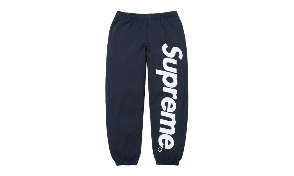 Satin Appliqué Sweatpant "SS26 - Navy" SU27516