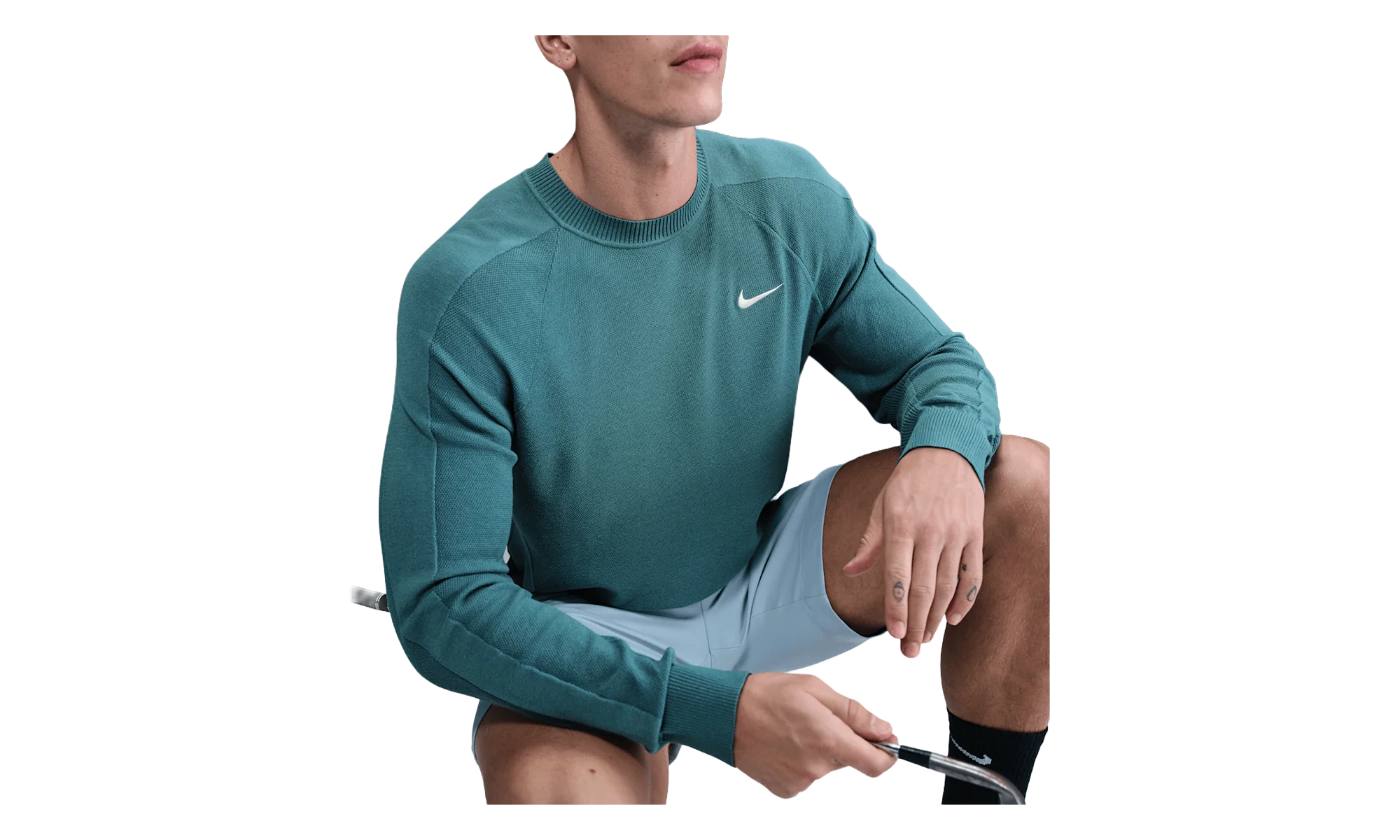 Tour Sweater Knit Crew "Mineral Teal / Pale Ivory" FQ8832 379
