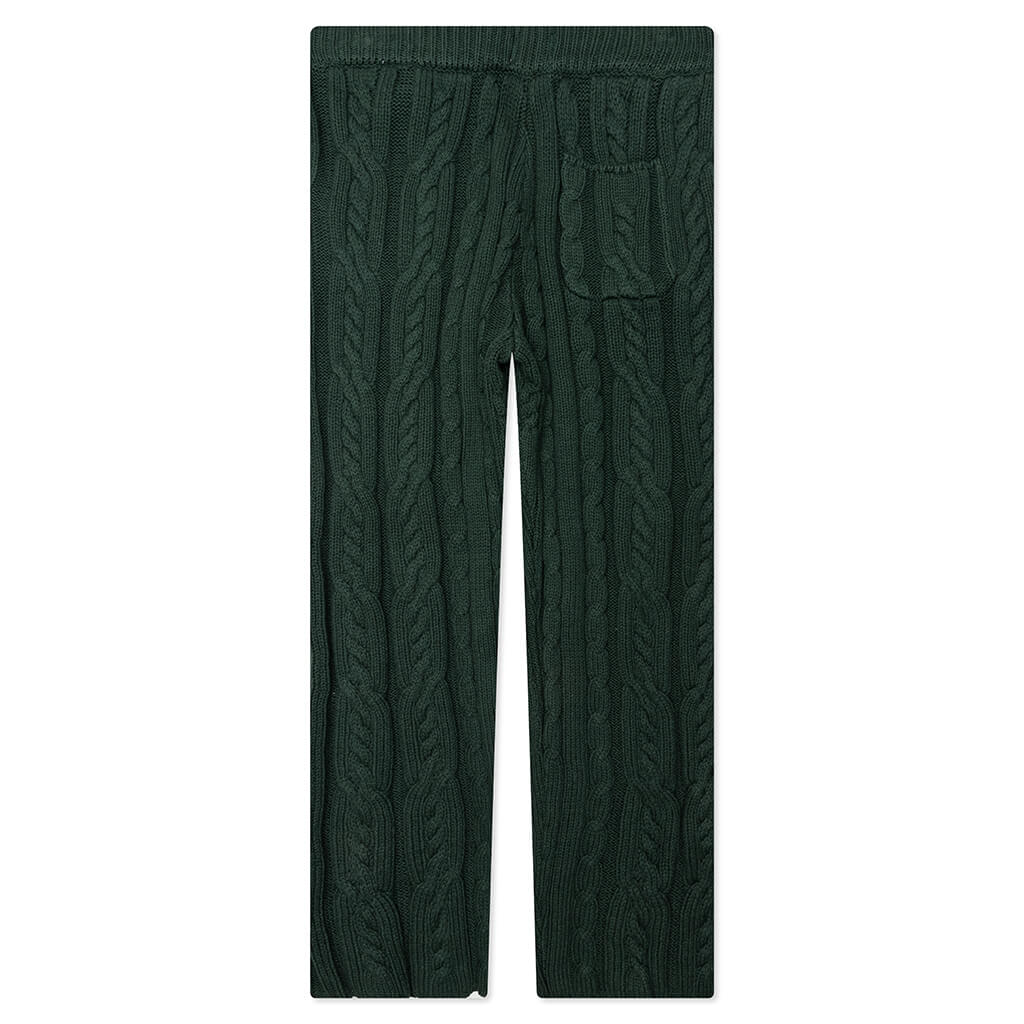 Cable Knit Pant Green