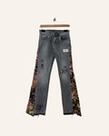 Just A Floral Black Denim Jeans HG x Just A Karigar