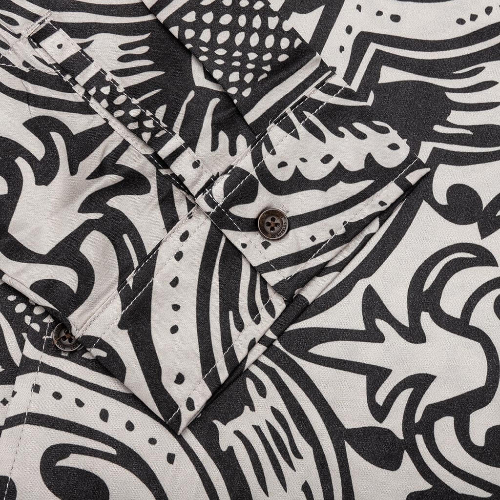 L S Printed Woven Black