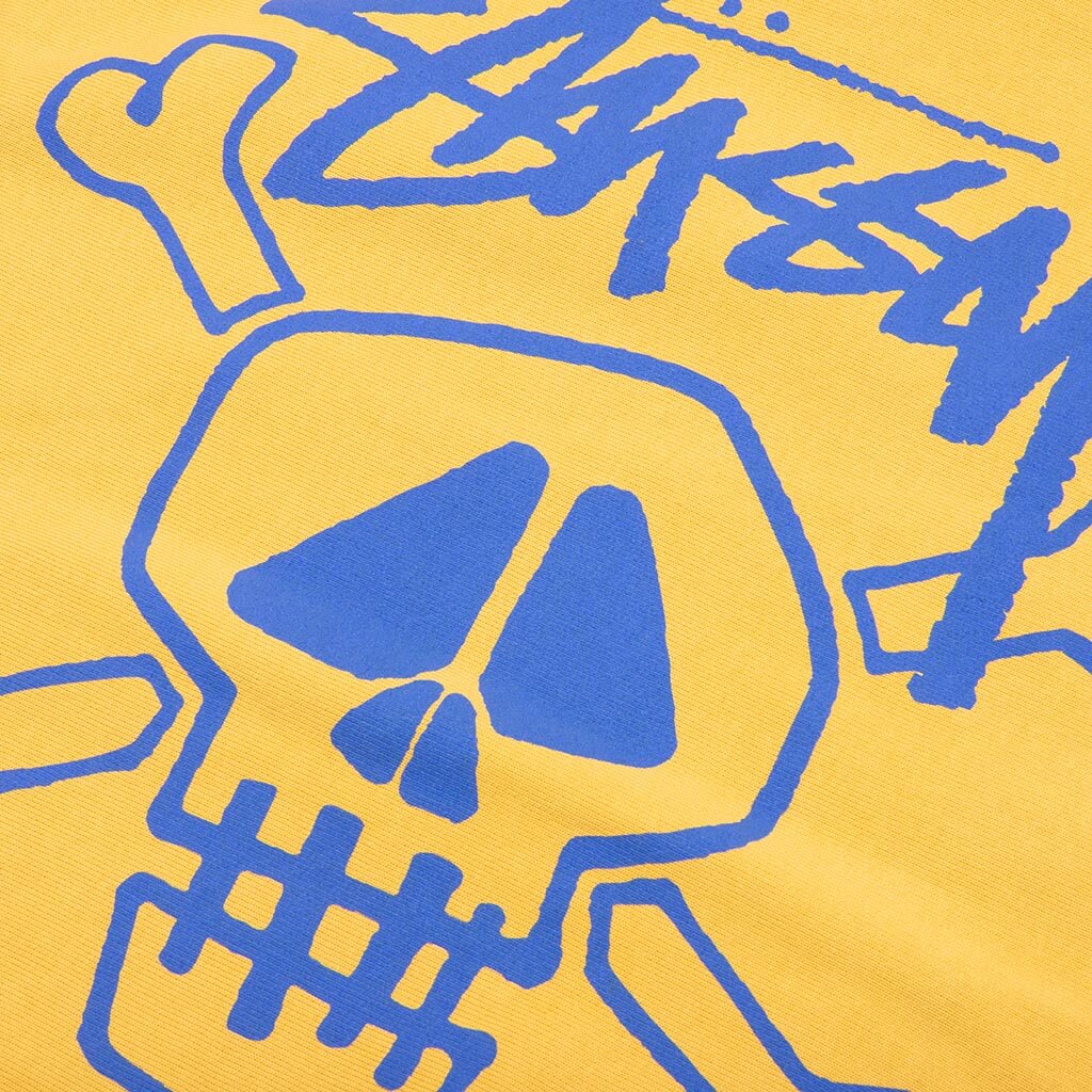 Skull Bones Pigment Dyed Hoodie Honey