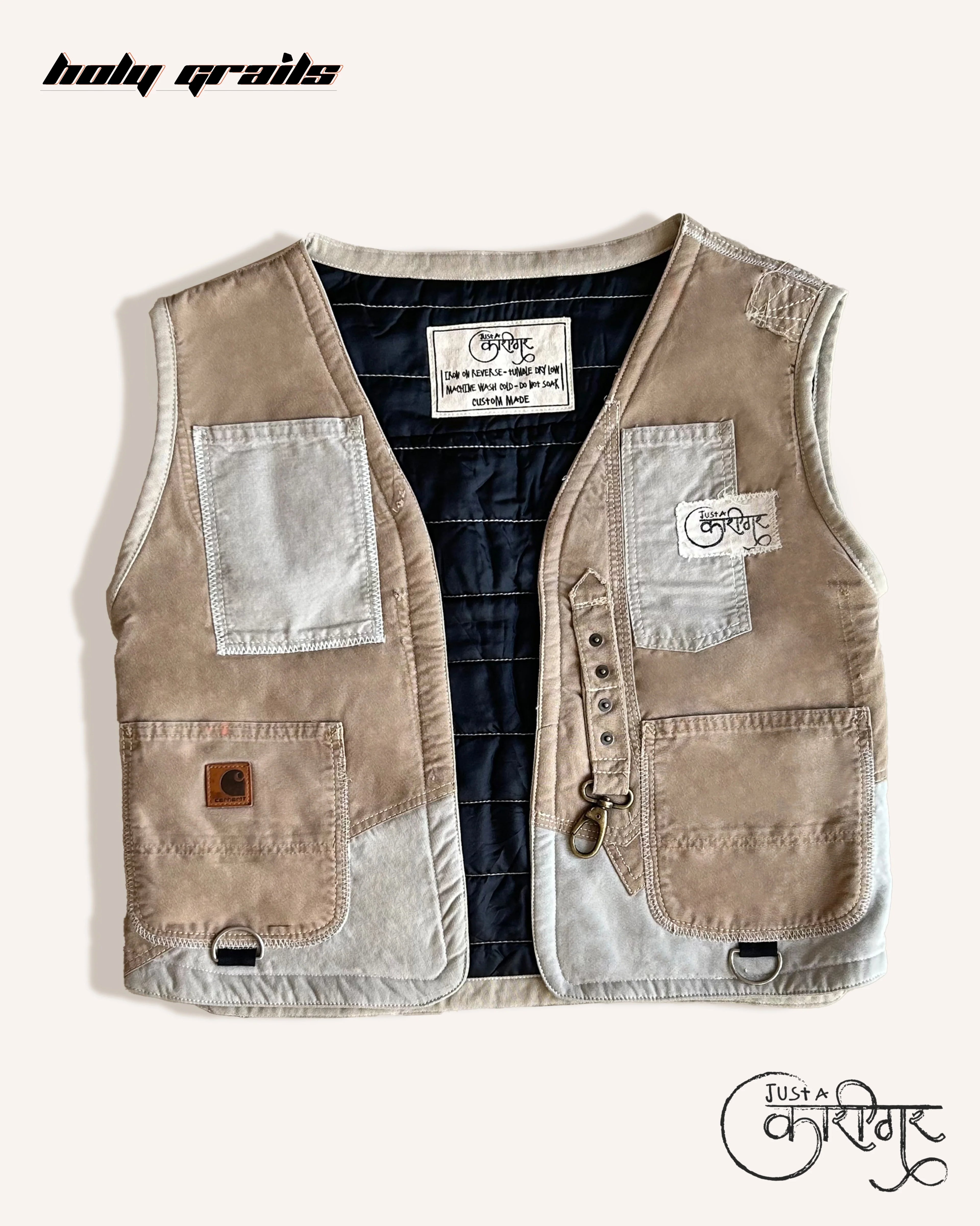 Vibe Brown Denim Vest HG x Just A Karigar