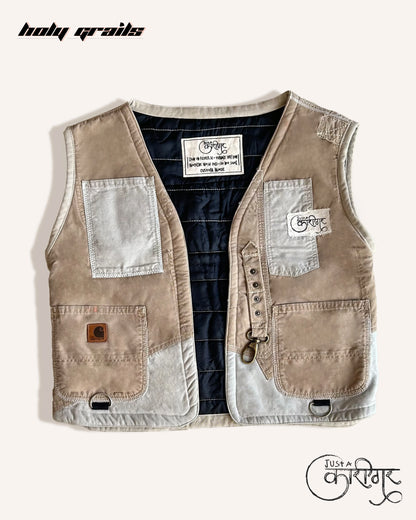 Vibe Brown Denim Vest HG x Just A Karigar