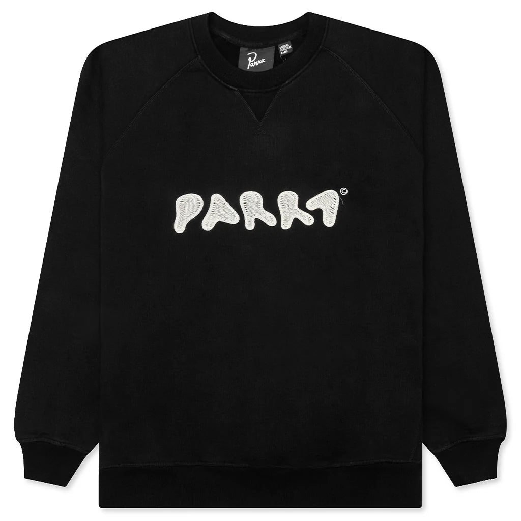 Blob Logo Crew Neck Sweatshirt Washed Black