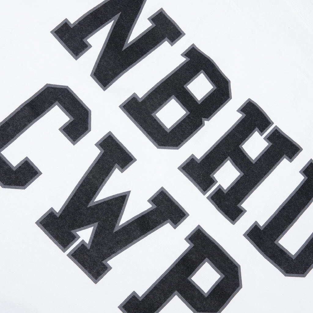 L S Football Shirt White
