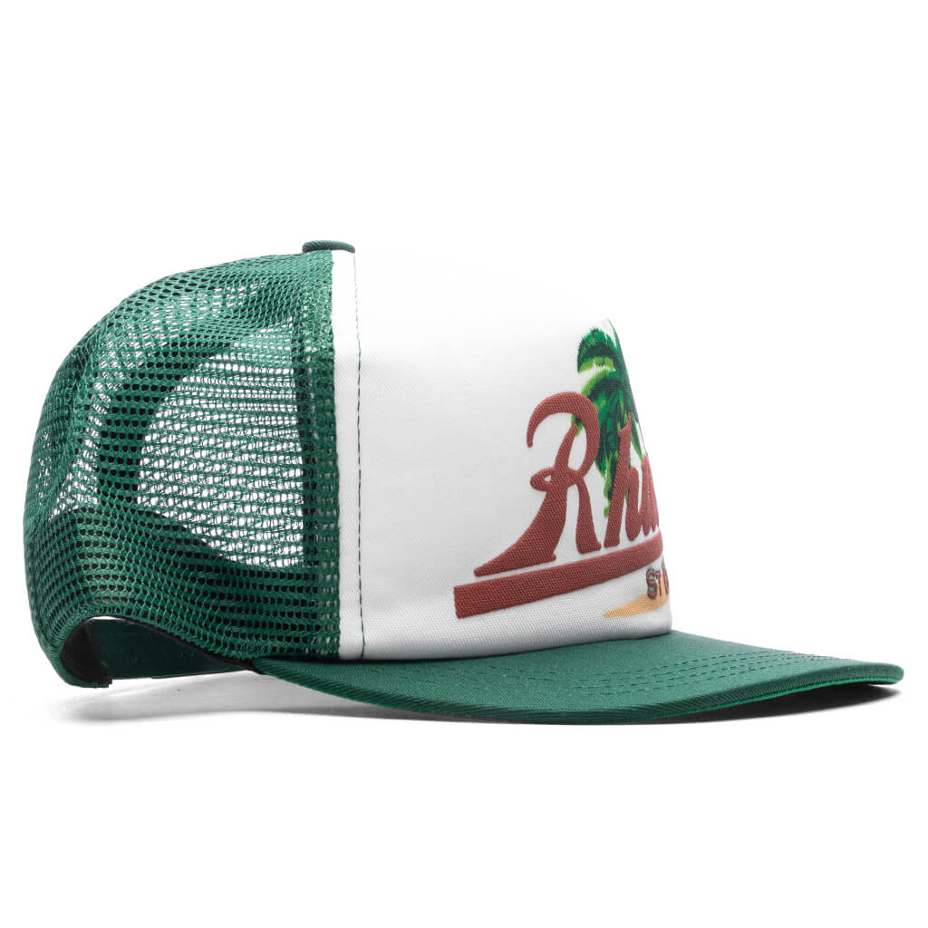 Palms Hat Green White