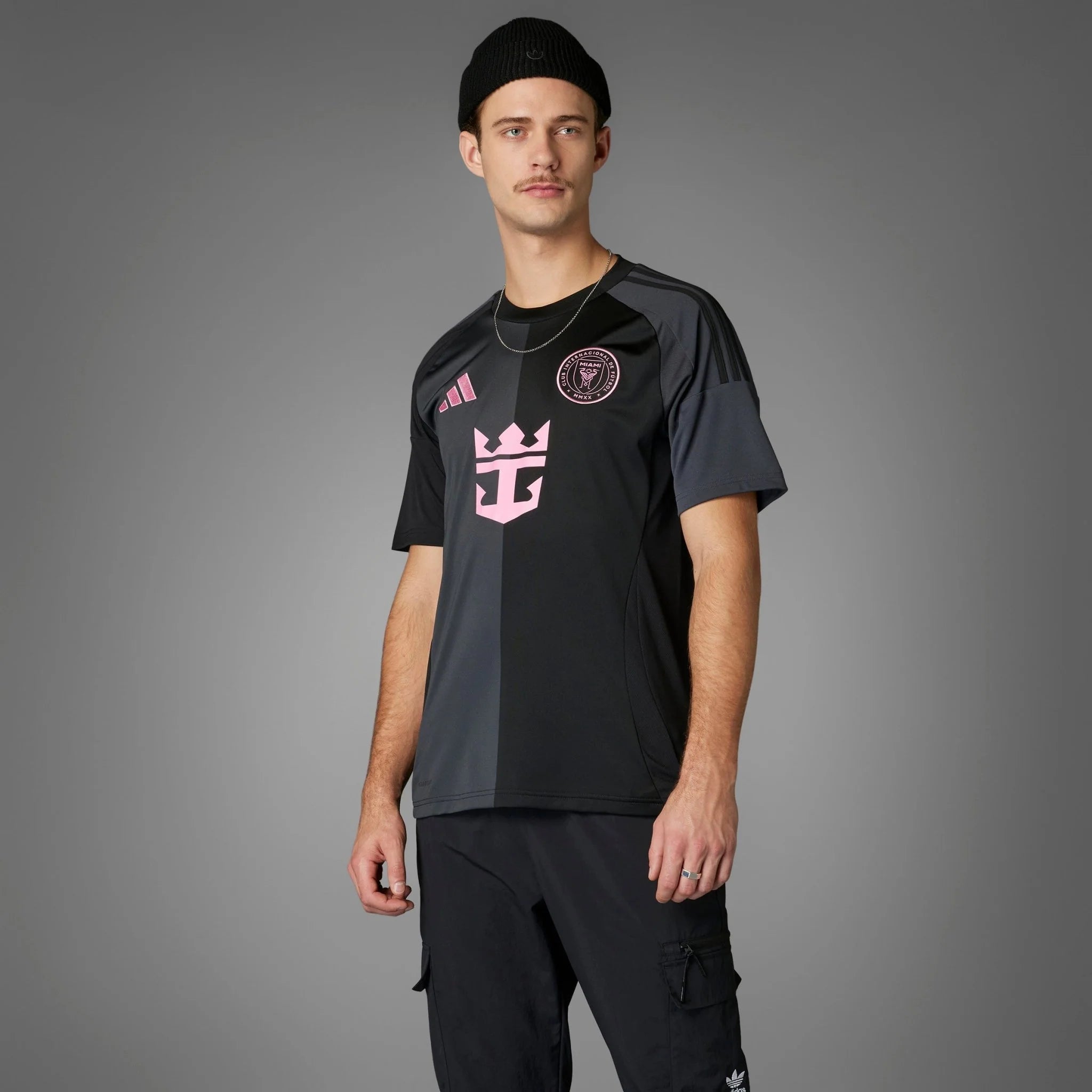 adidas Mens Inter Miami CF Messi Away Jersey 25 26 Black