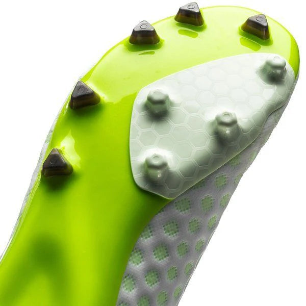 New Balance Visaro Pro FG Firm Ground Soccer Cleats White Toxic Green