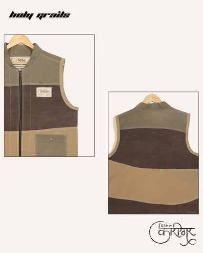 Waves Multi Color Denim Vest HG x Just A Karigar