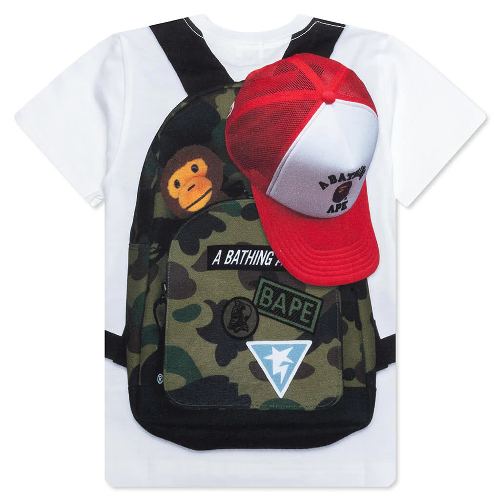Kids Daypack Print Tee White
