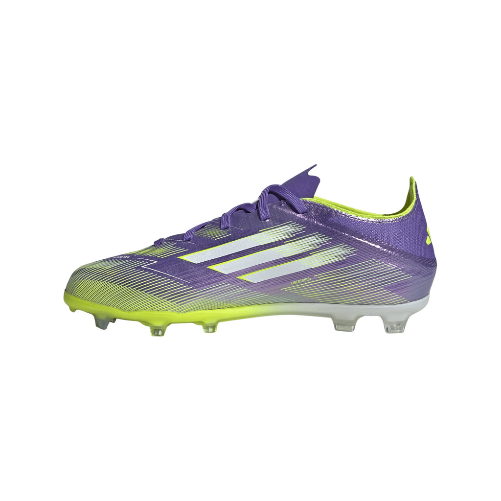adidas F50 Elite Firm Ground Soccer Shoes Kids Purple White Lemon