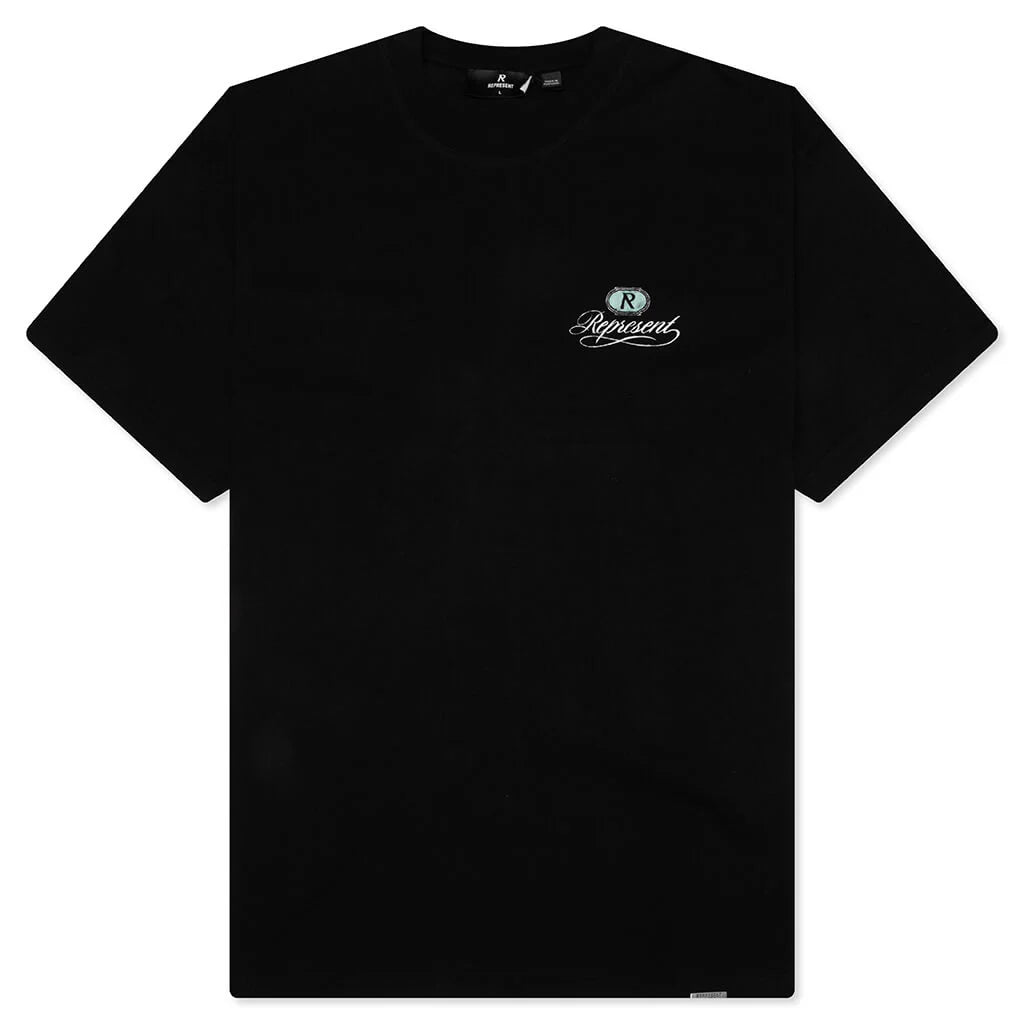Grand Vintage Hand Drawn T Shirt Jet Black