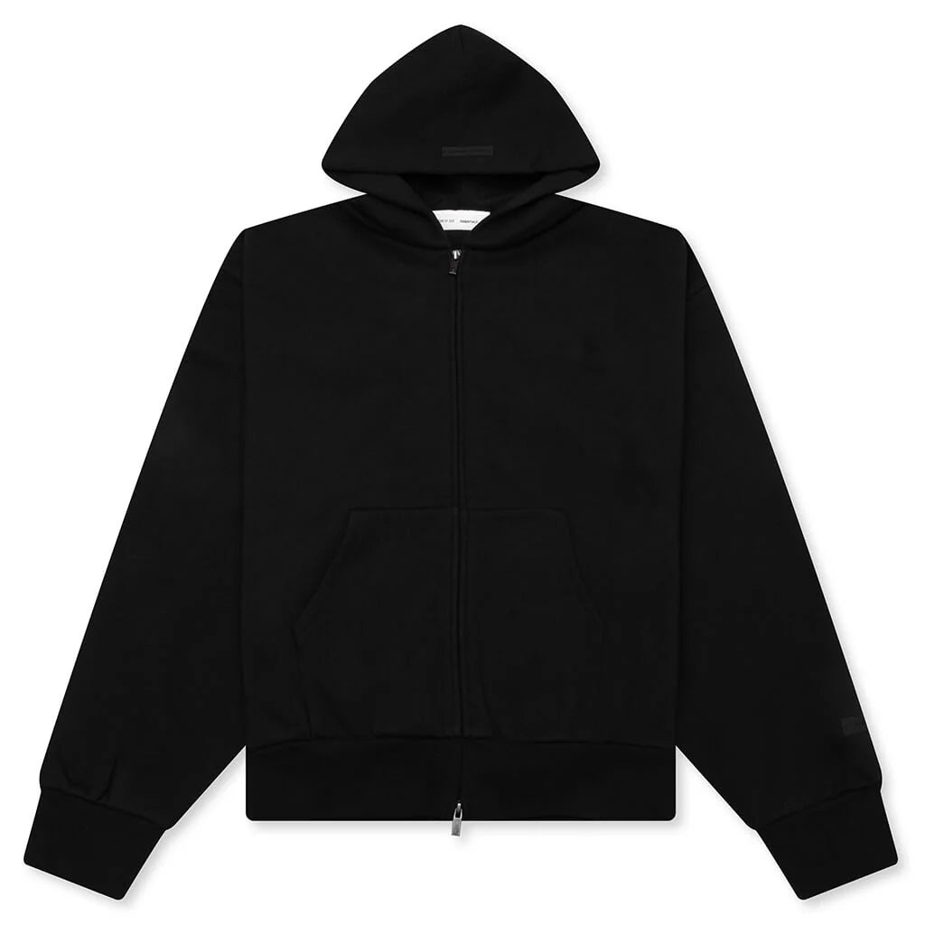 Classic Fleece Zip Up Hoodie Jet Black
