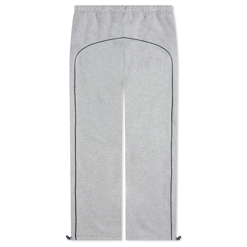 Relaxed Fleece Sweatpant With Piping Concrete Heather Black