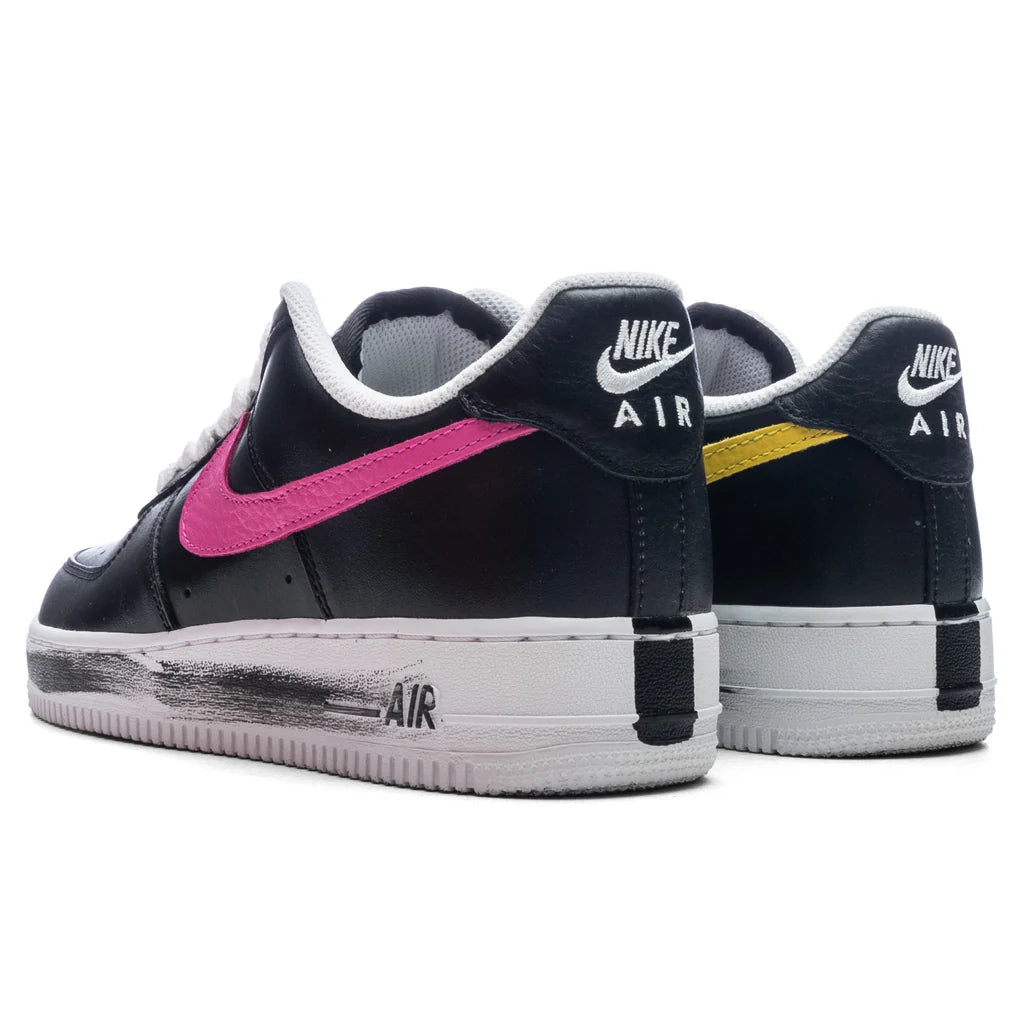 Nike x PEACEMINUSONE Air Force 1 07 Para Noise 30 Black New Emerald Pinkfire
