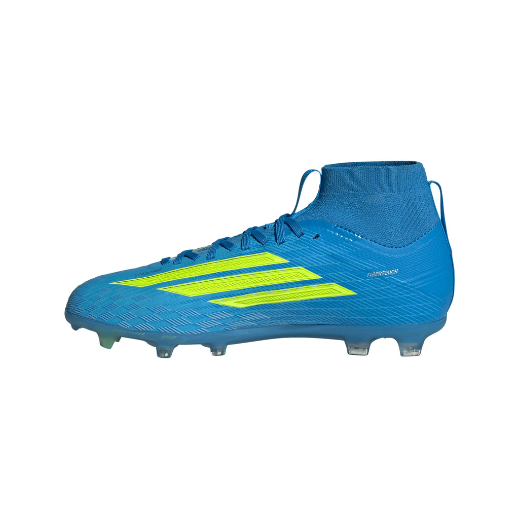adidas F50 Elite Mid Cut FG Firm Ground Youth Soccer Cleats Blue Yellow Aqua