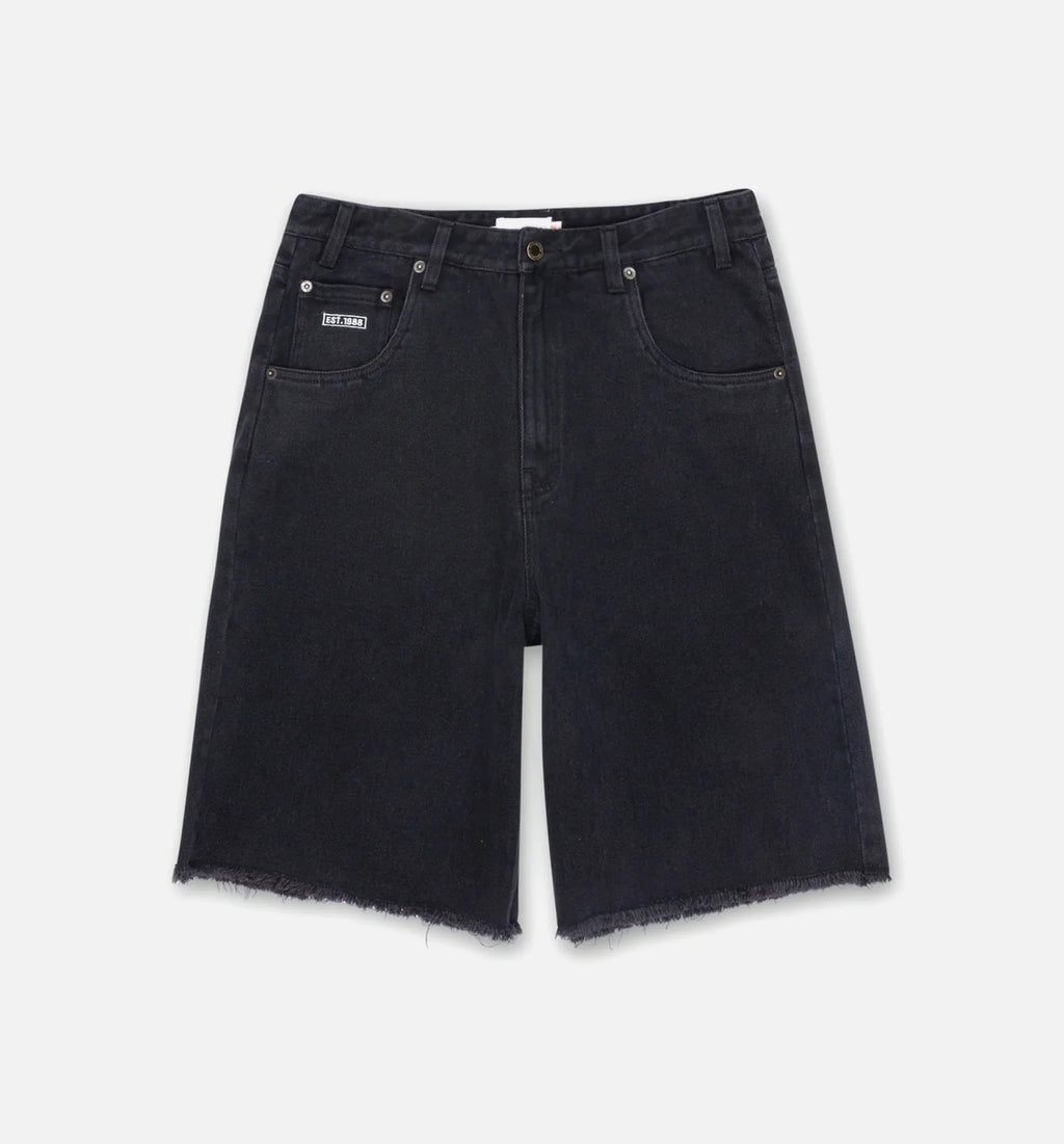 Frayed Edge 11 Denim Mens Short Black