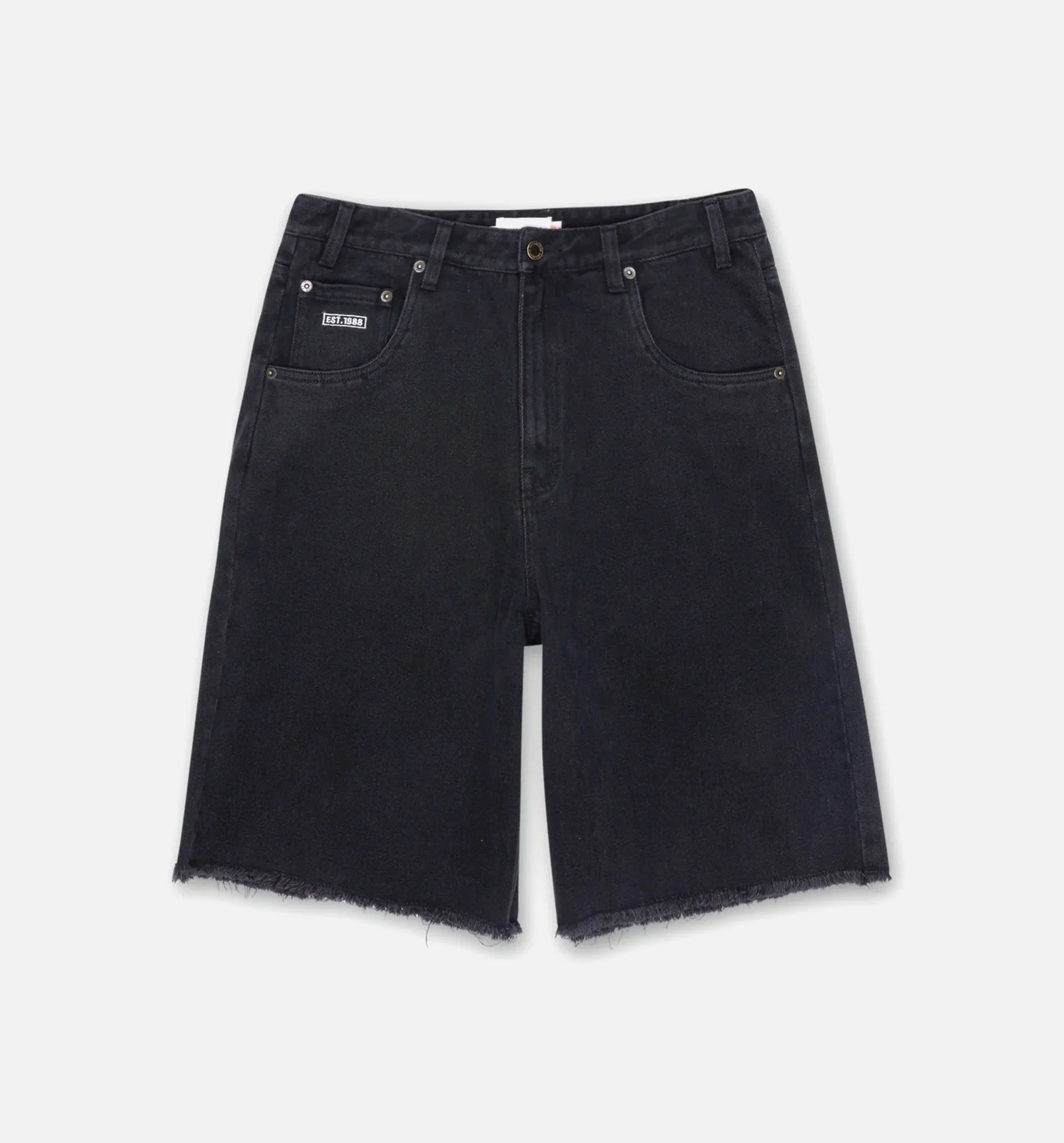 Frayed Edge 11 Denim Mens Short Black