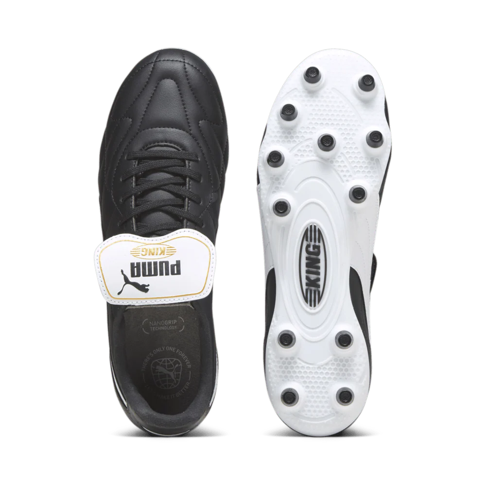 PUMA King Top FG AG Multi Ground Soccer Cleats Black White