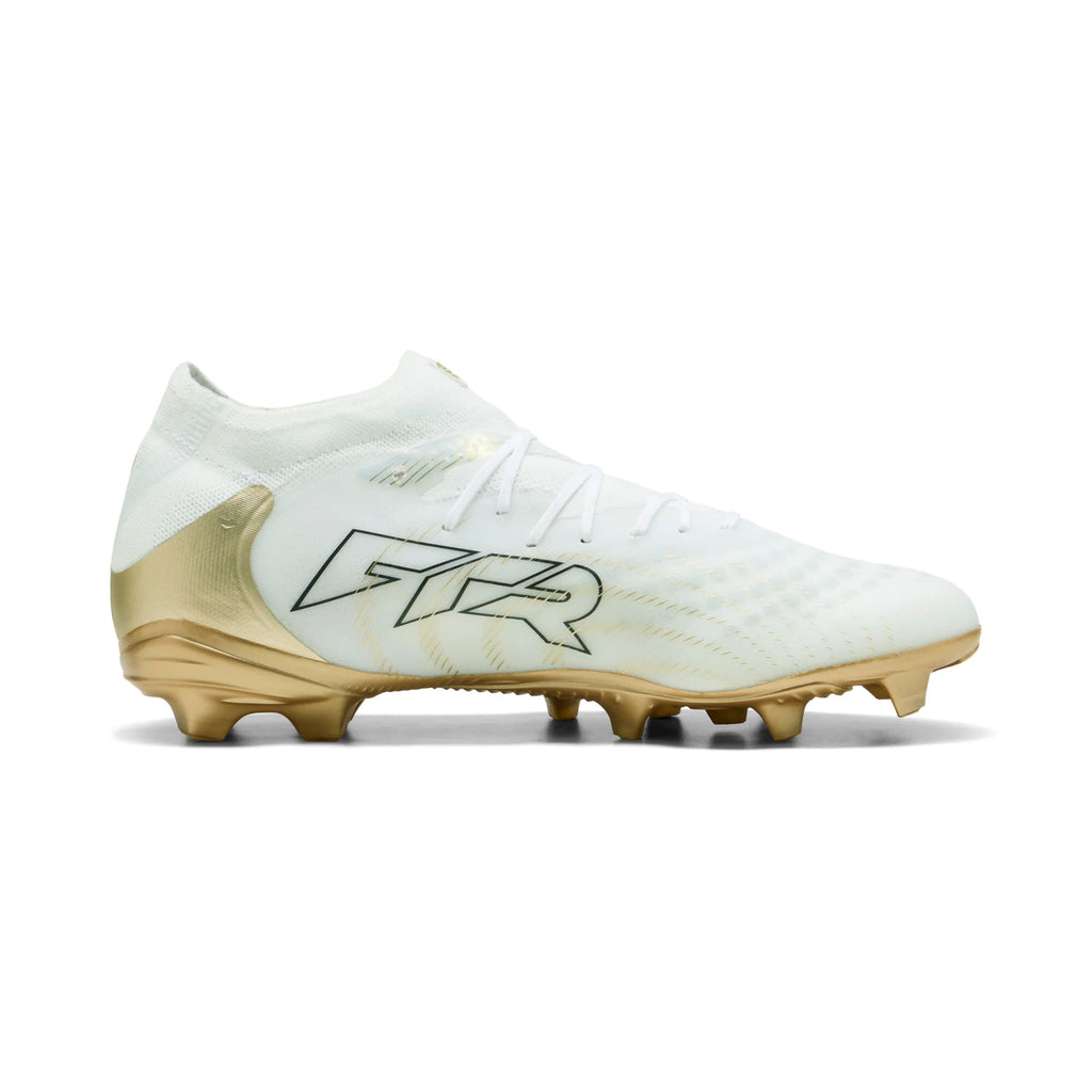 PUMA Future 9 Pro FG AG Firm Multi Ground Mens Soccer Cleats White Gold Black