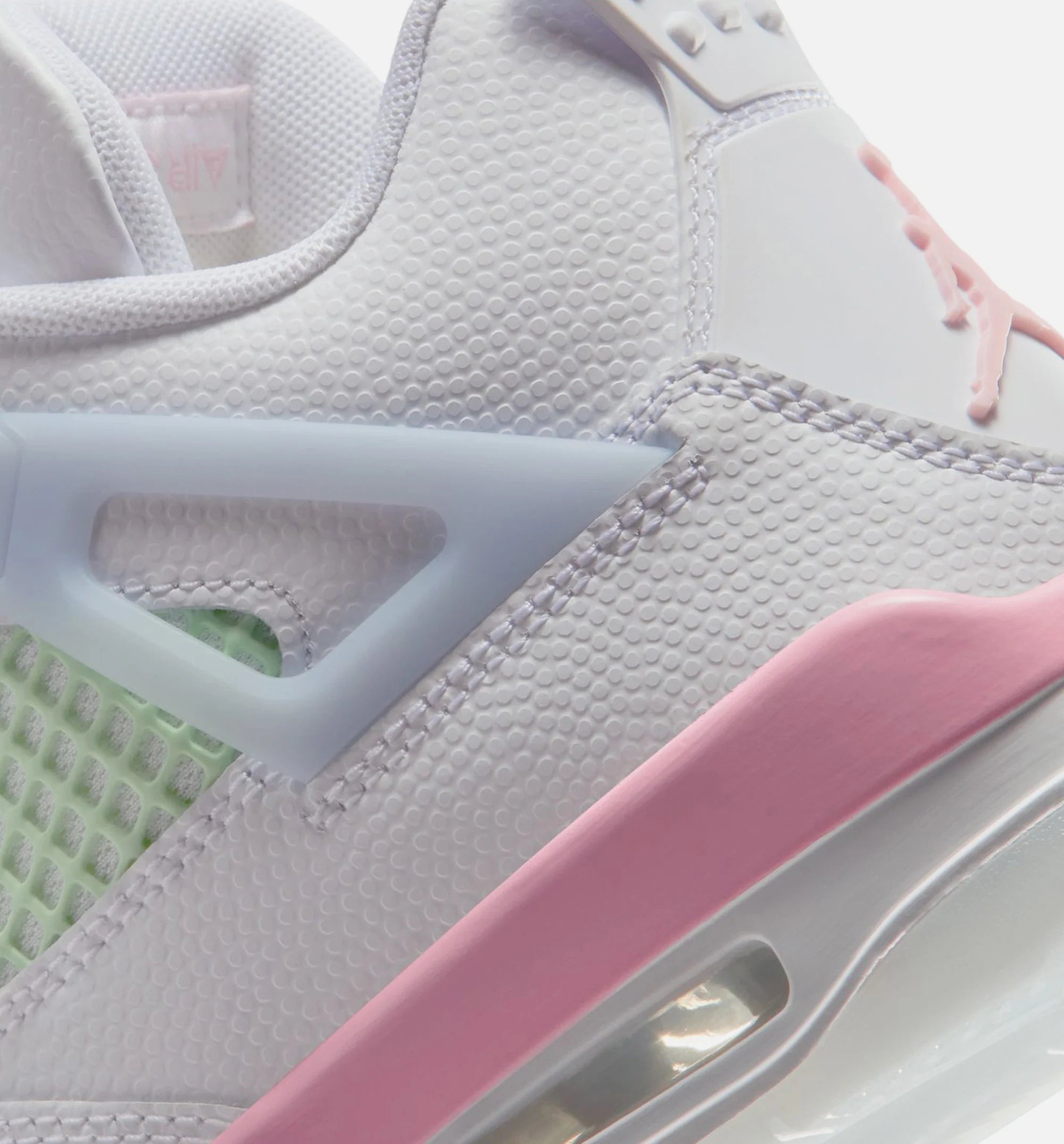 Air Jordan 4 Retro Medium Soft Pink Grade School Lifestyle Shoe White Medium Soft Pink Half Blue