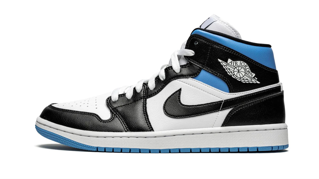 AIR JORDAN 1 MID WMNS Black White University Blue