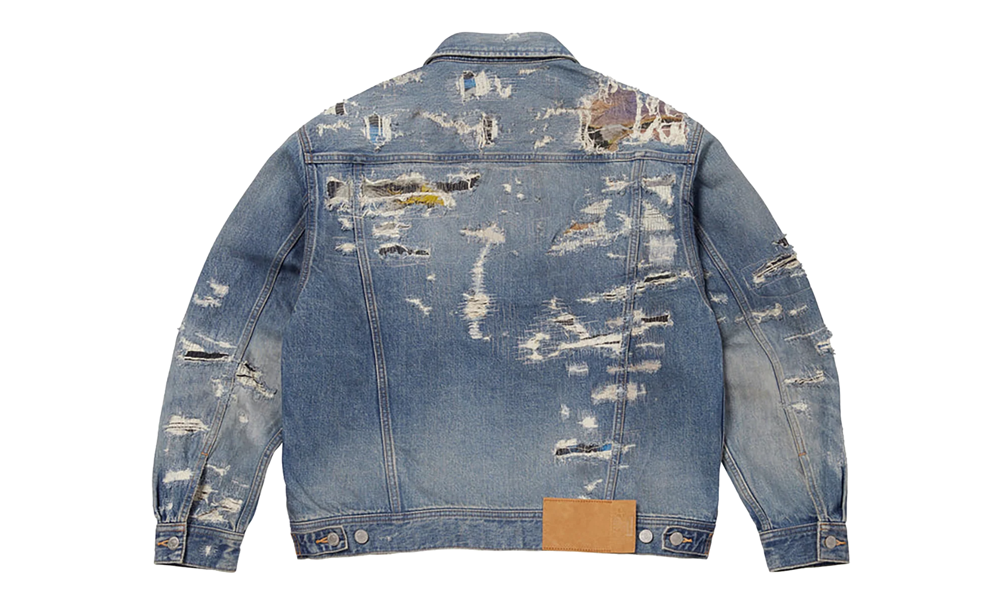 MM6 Maison Margiela Distressed Selvedge Denim Trucker Jacket "SS26 - Blue" SU27184