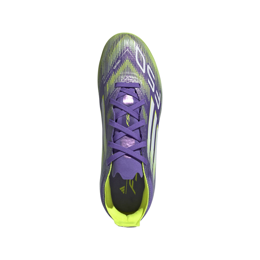 adidas F50 Elite Firm Ground Soccer Shoes Kids Purple White Lemon