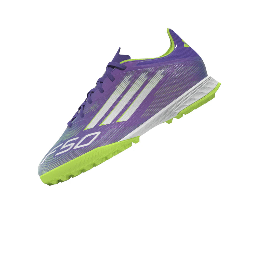 adidas F50 Pro Turf Soccer Cleats Purple White Lemon