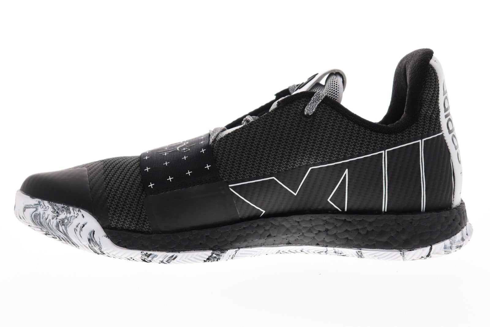 Harden Vol.3 BB7723 Mens Black Canvas Athletic Gym Basketball Shoes
