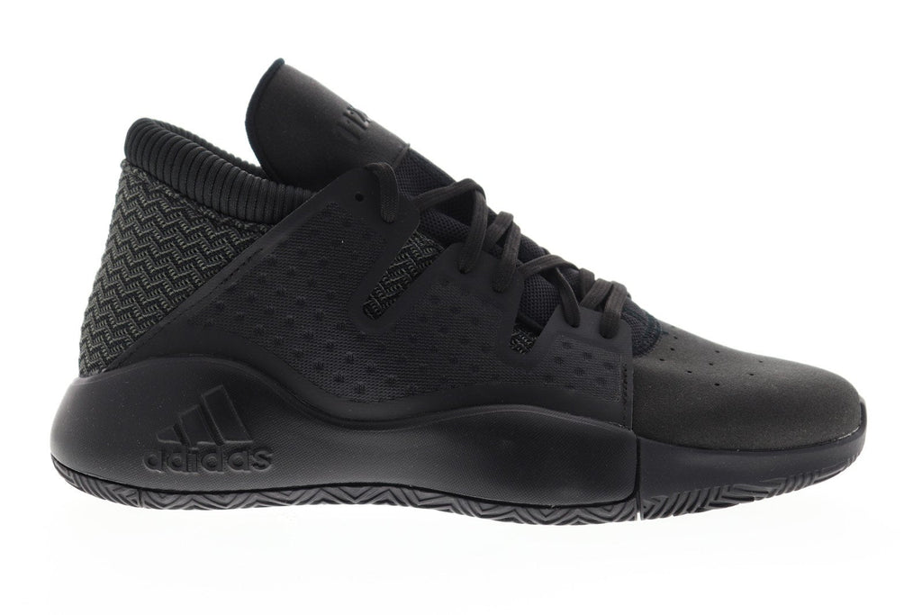 Pro Vision BB9303 Mens Black Canvas Mid Top Athletic Gym Basketball Shoes