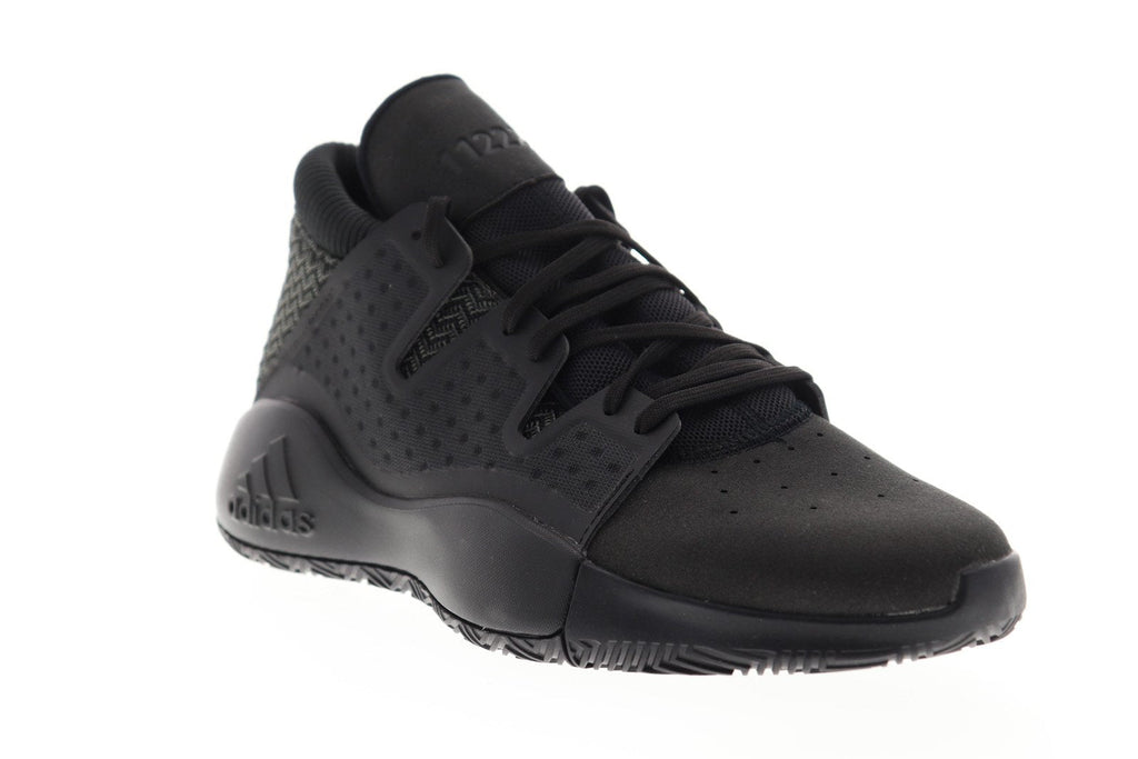 Pro Vision BB9303 Mens Black Canvas Mid Top Athletic Gym Basketball Shoes