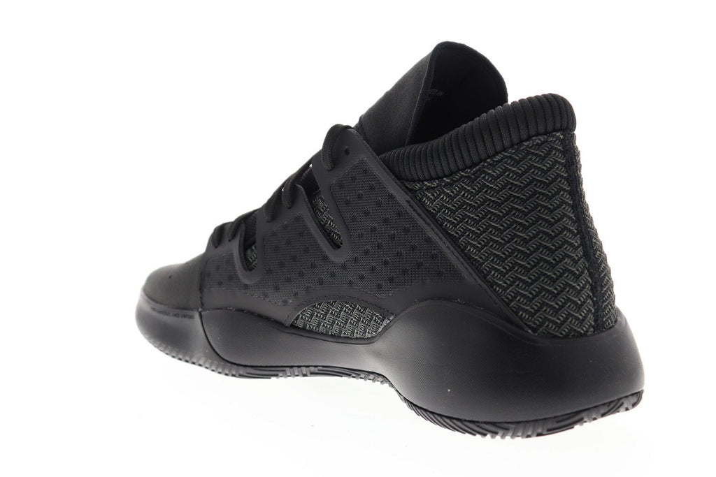 Pro Vision BB9303 Mens Black Canvas Mid Top Athletic Gym Basketball Shoes