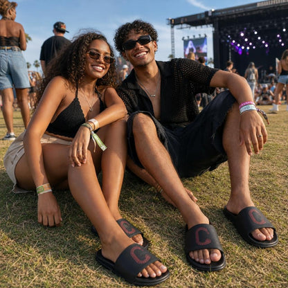 The Closet Inc. Slides (Black W Red)
