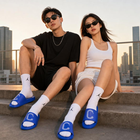 The Closet Inc. Slides (Blue W White)