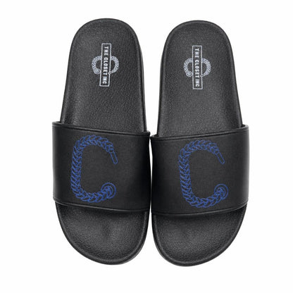 The Closet Inc Slides (Black W Bl)