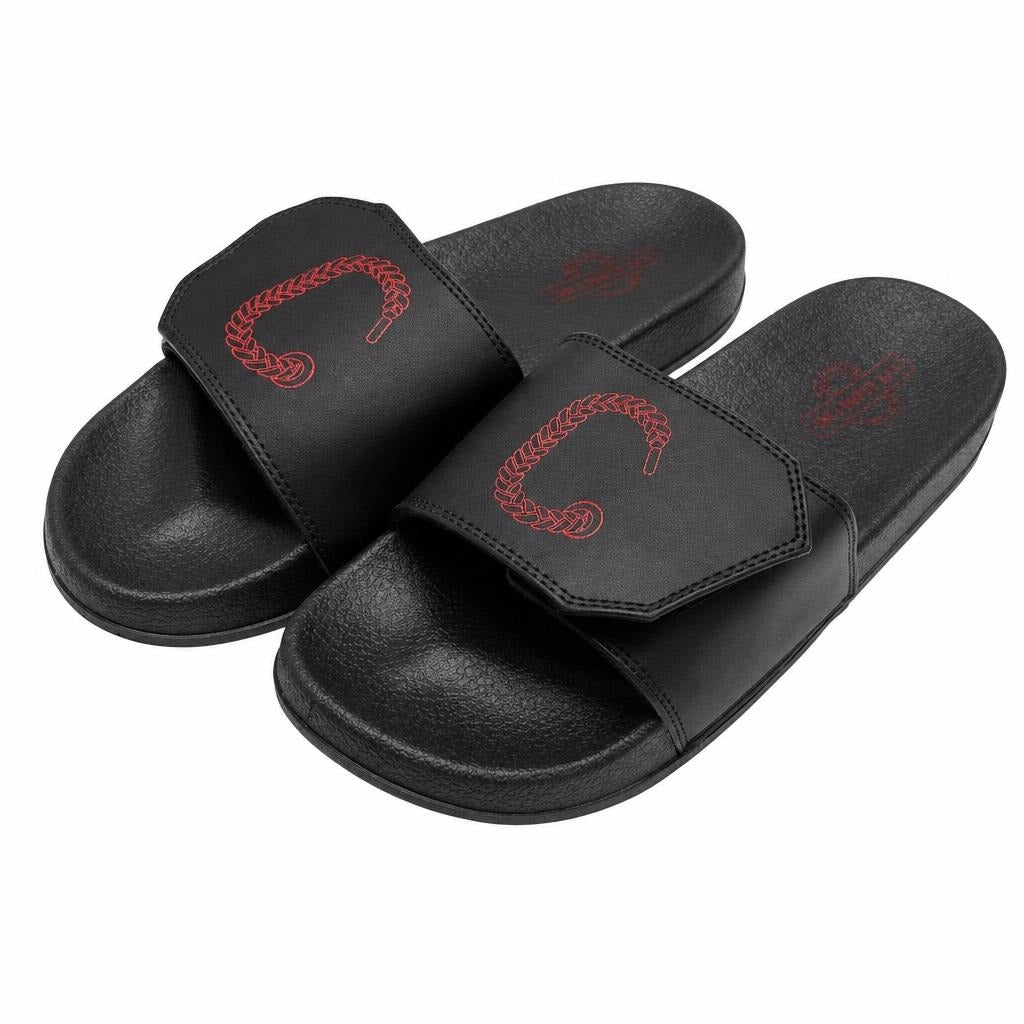 The Closet Inc. Slides (Black W Red)