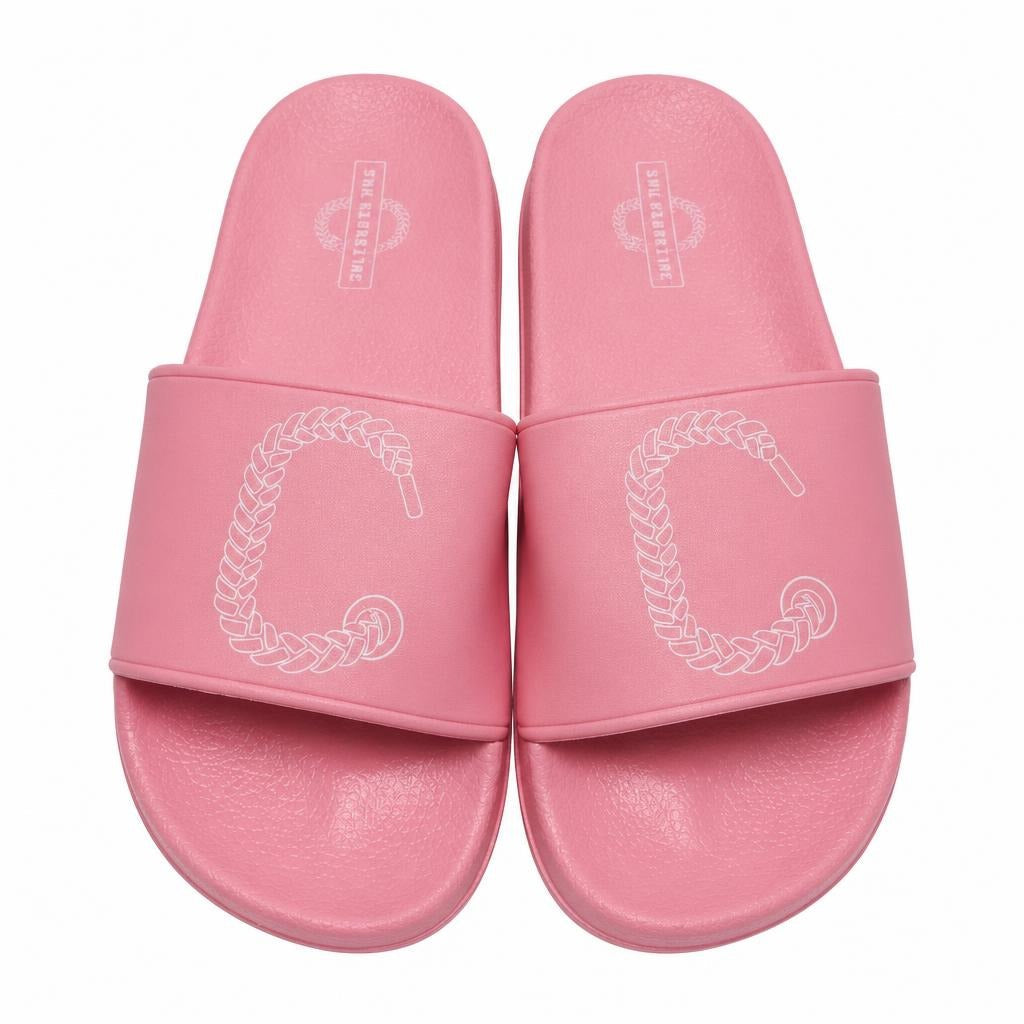 The Closet Inc Slides (Pink W Wh)
