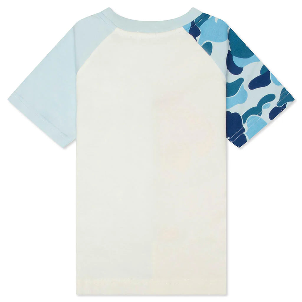 Kids ABC Camo Shark Milo Tee Blue