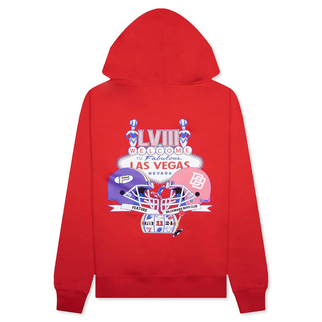 Feature x Billionaire Boys Club Las Vegas Hoodie Tomato Red