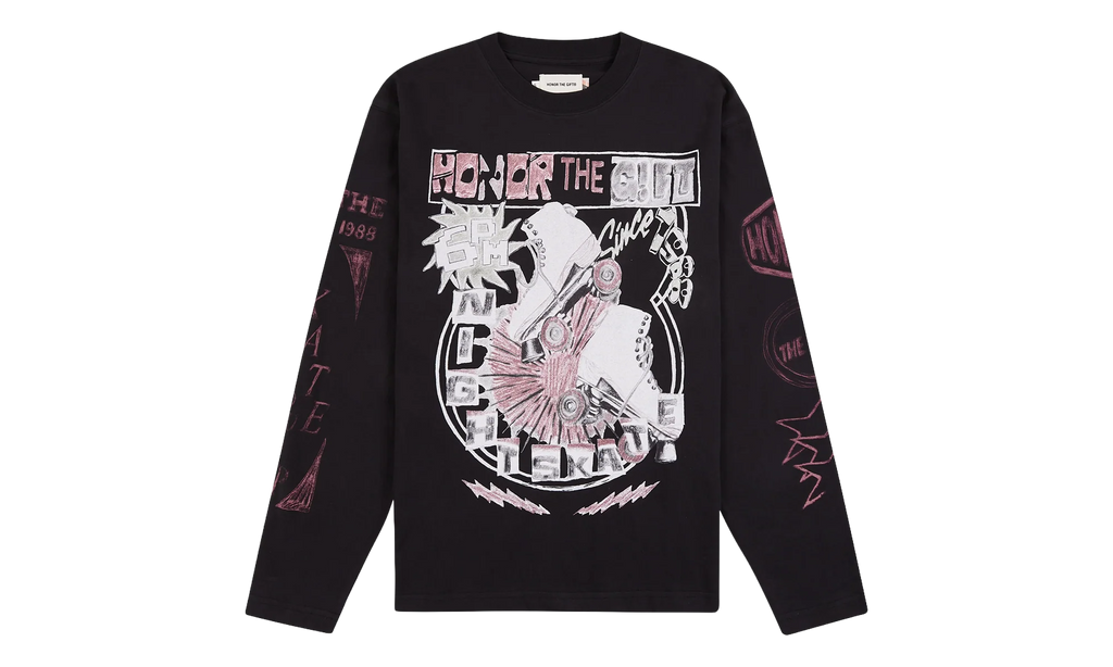 Night Skate Long-Sleeve Tee "Black" HTG250498 BLAC