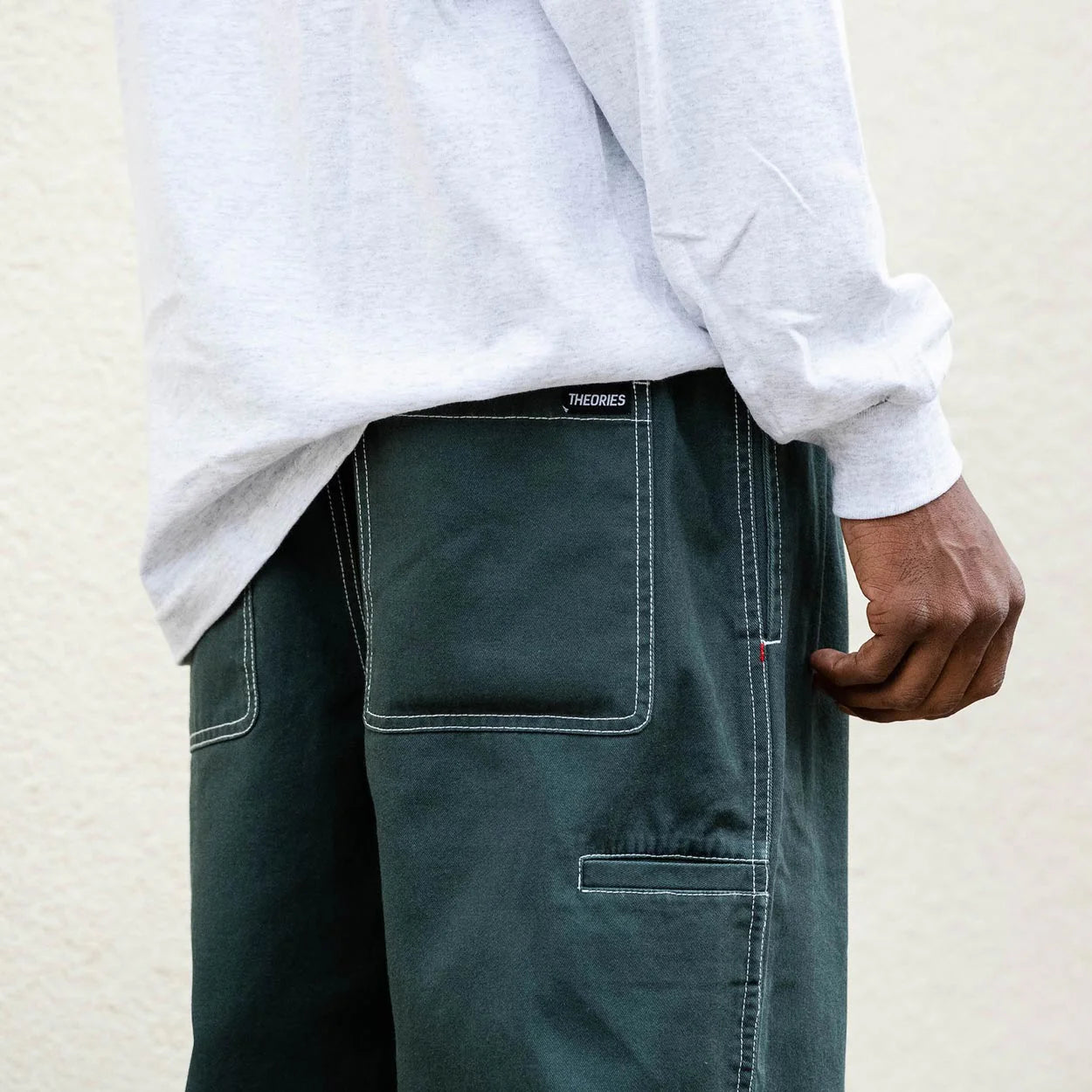 Theories Stamp Lounge Pant Alpine White Contrast Sitch