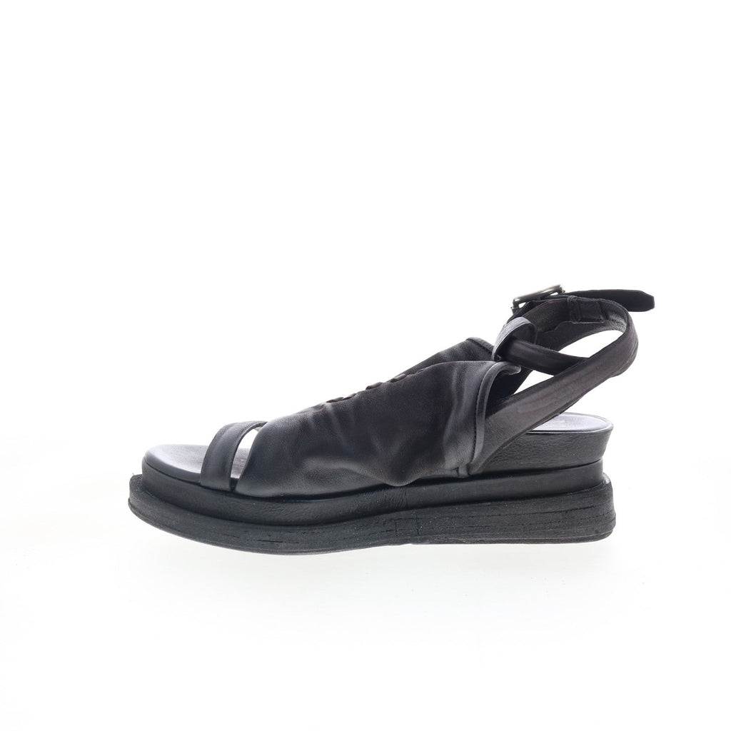 Louie A15021-101-6002 Womens Black Leather Slingback Sandals Shoes