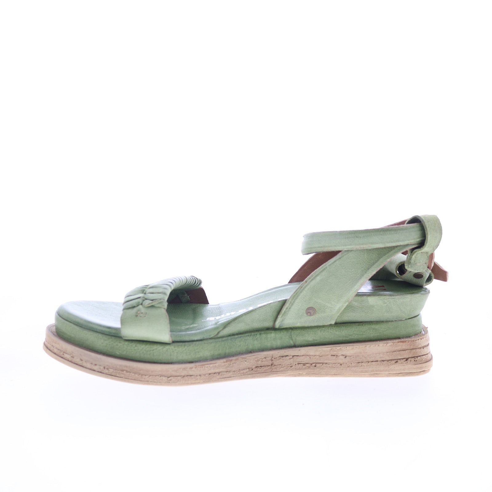 Laird A15022-101-6288 Womens Green Leather Strap Sandals Shoes