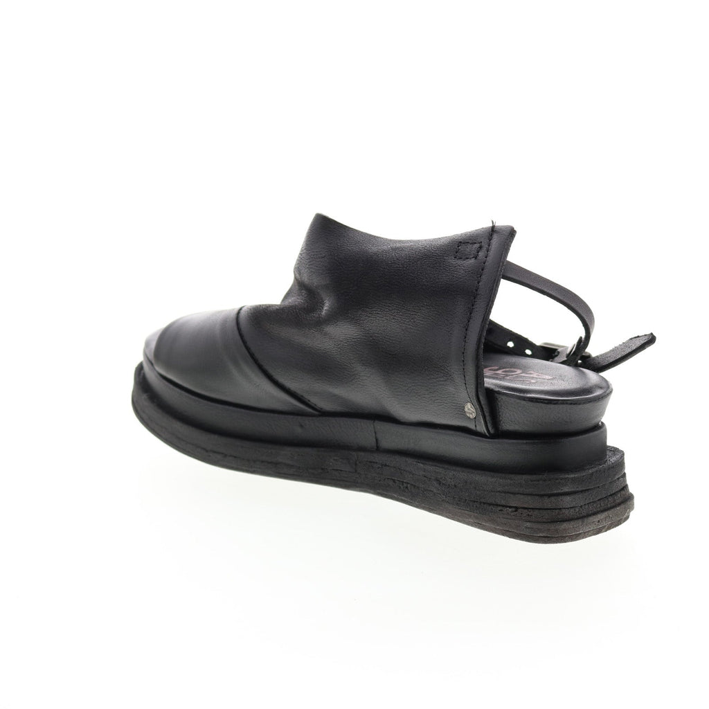 Lira A15027-101 Womens Black Leather Platform Sandals Shoes