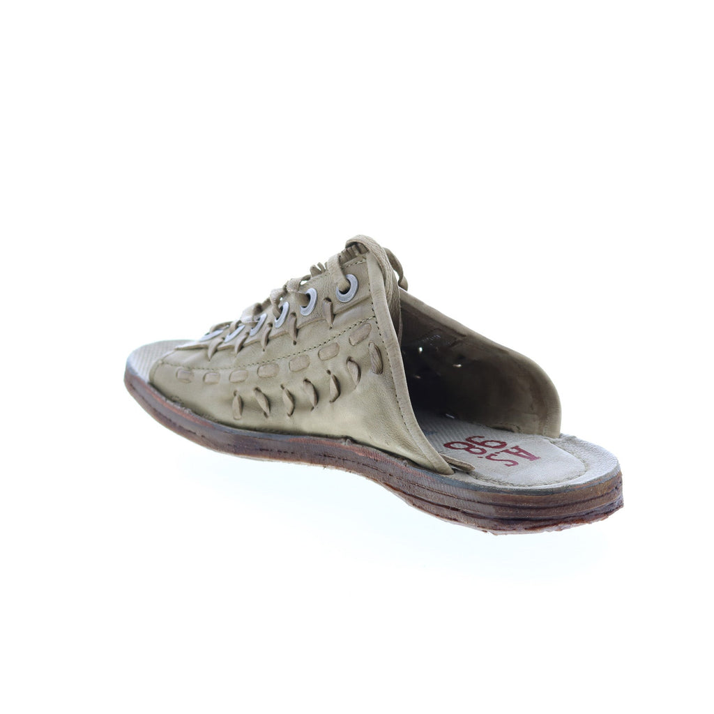 Regis A16032-101 Womens Green Leather Sandals Shoes