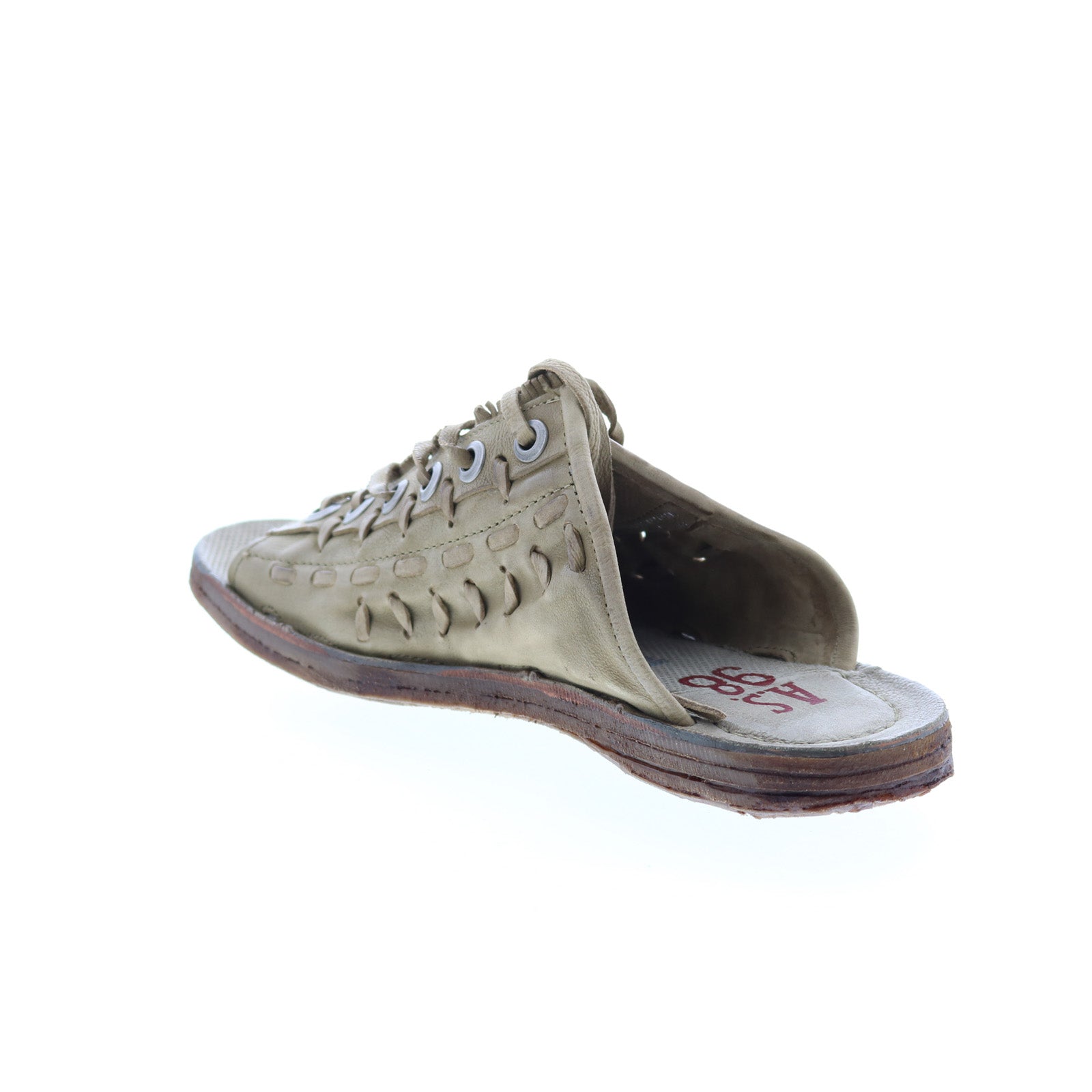 Regis A16032-101 Womens Green Leather Sandals Shoes