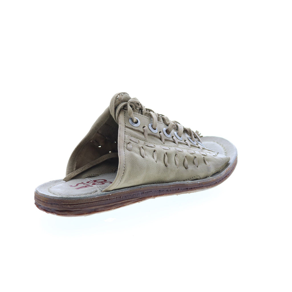Regis A16032-101 Womens Green Leather Sandals Shoes
